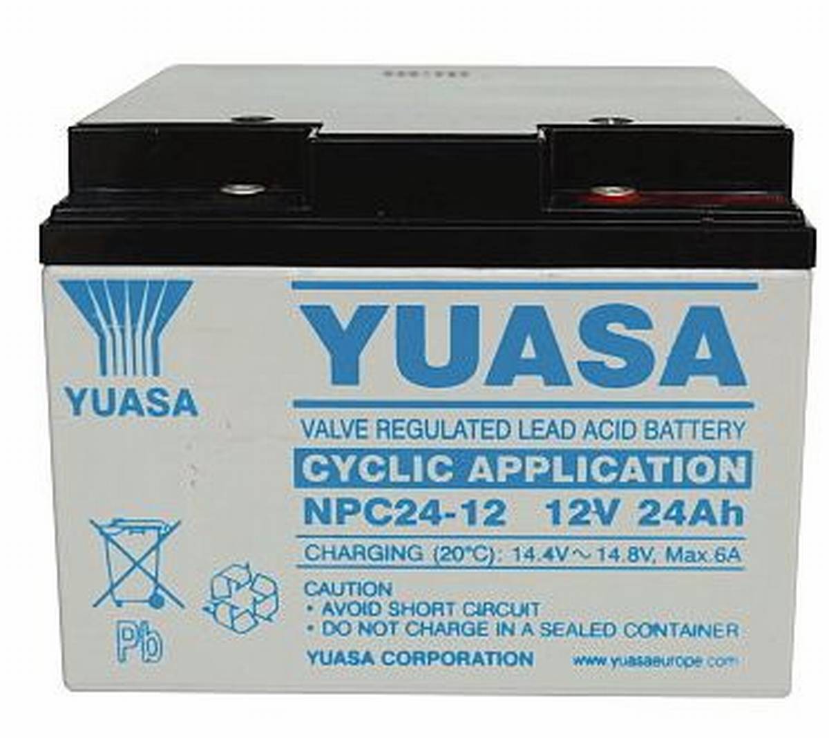 Yuasa NPC24-12 24Ah 12V Lead Battery Cycle Type