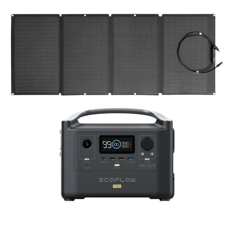 Generatore di corrente portatile EcoFlow River Pro 720Wh con pannello solare 160W