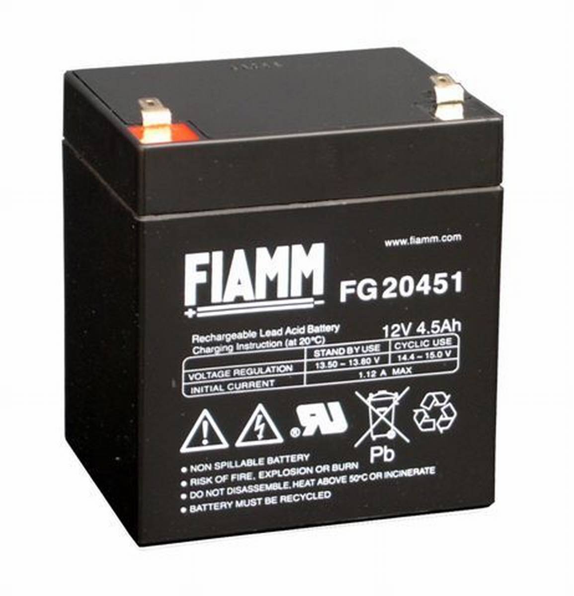 Fiamm FG20451 Batteria al piombo 12 V 4,5Ah / Batteria al piombo / AGM al piombo