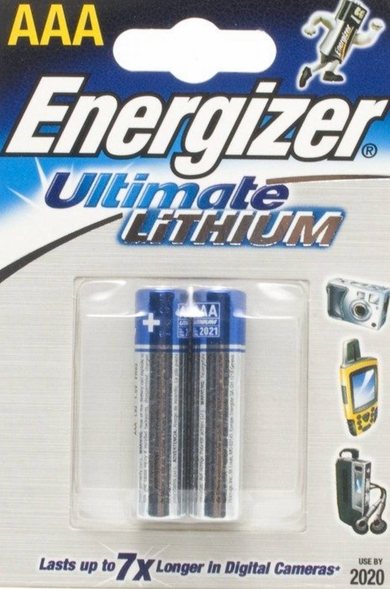 Energizer Ultimate Lithium L92 Micro AAA Battery (Blister di 2) UN3090 - SV188