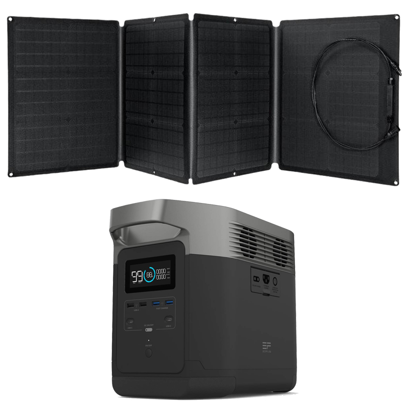Kit generatore di corrente portatile EcoFlow Delta 1300Wh con pannello solare 110W