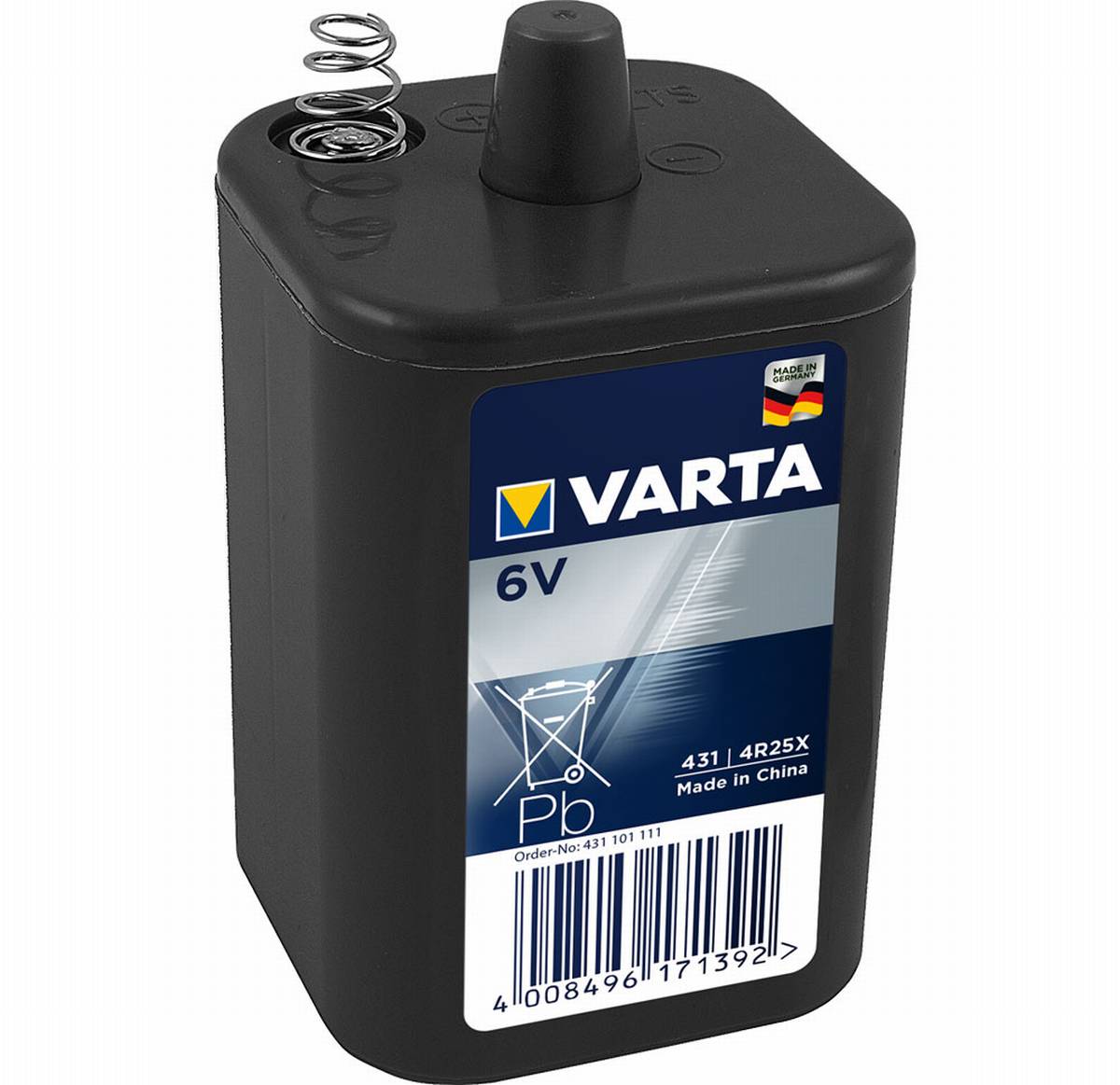 Varta Professional 431 4R25X 6V Block Battery Motor 8.5Ah Zinc Carbon (sciolto)