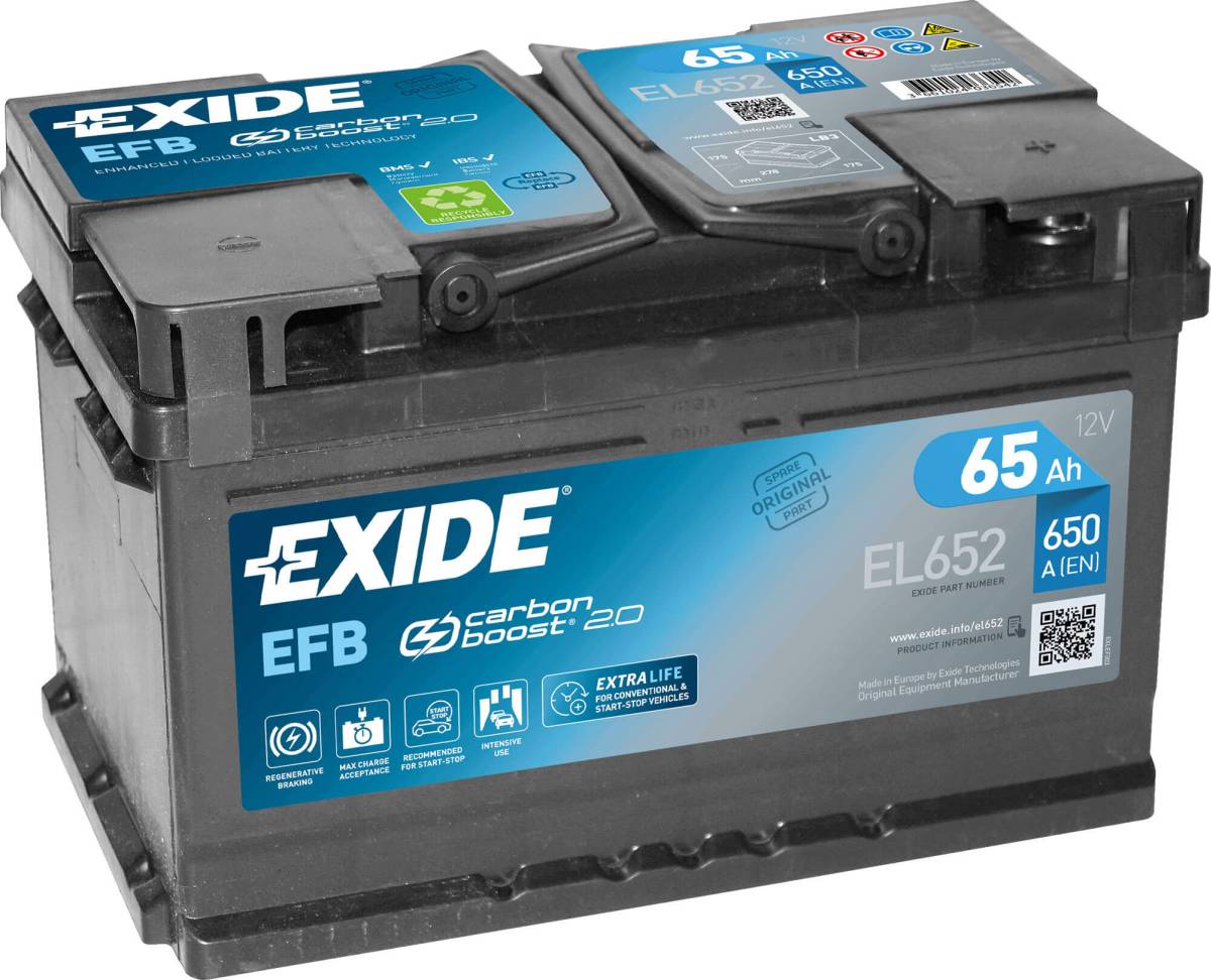 Exide EL652 Batteria auto Start-Stop EFB 12V 65Ah 650A