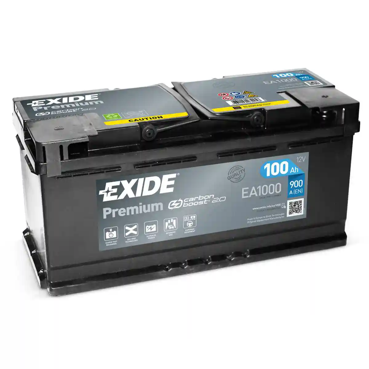 Batteria per auto Exide EA1000 Premium Carbon Boost 12V 100Ah 900A ordina  su