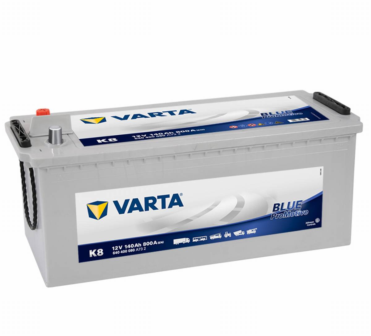 Varta K8 ProMotive Super Heavy Duty 12V 140Ah 800A Truck Battery 640 400 080