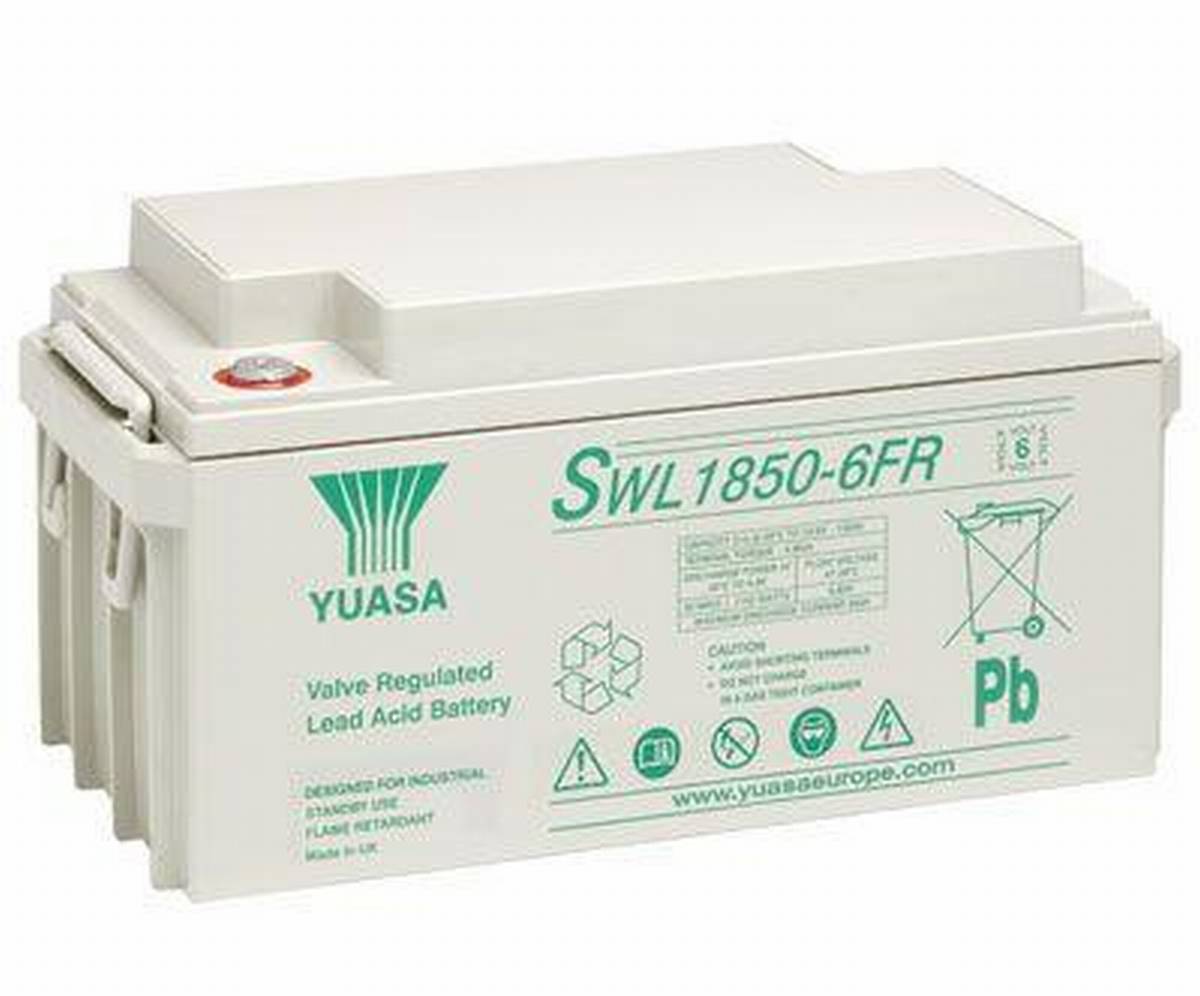 Yuasa SWL1850-6 FR 132Ah (10h) con 1152 Watt 6V piombo batteria SWL serie AGM