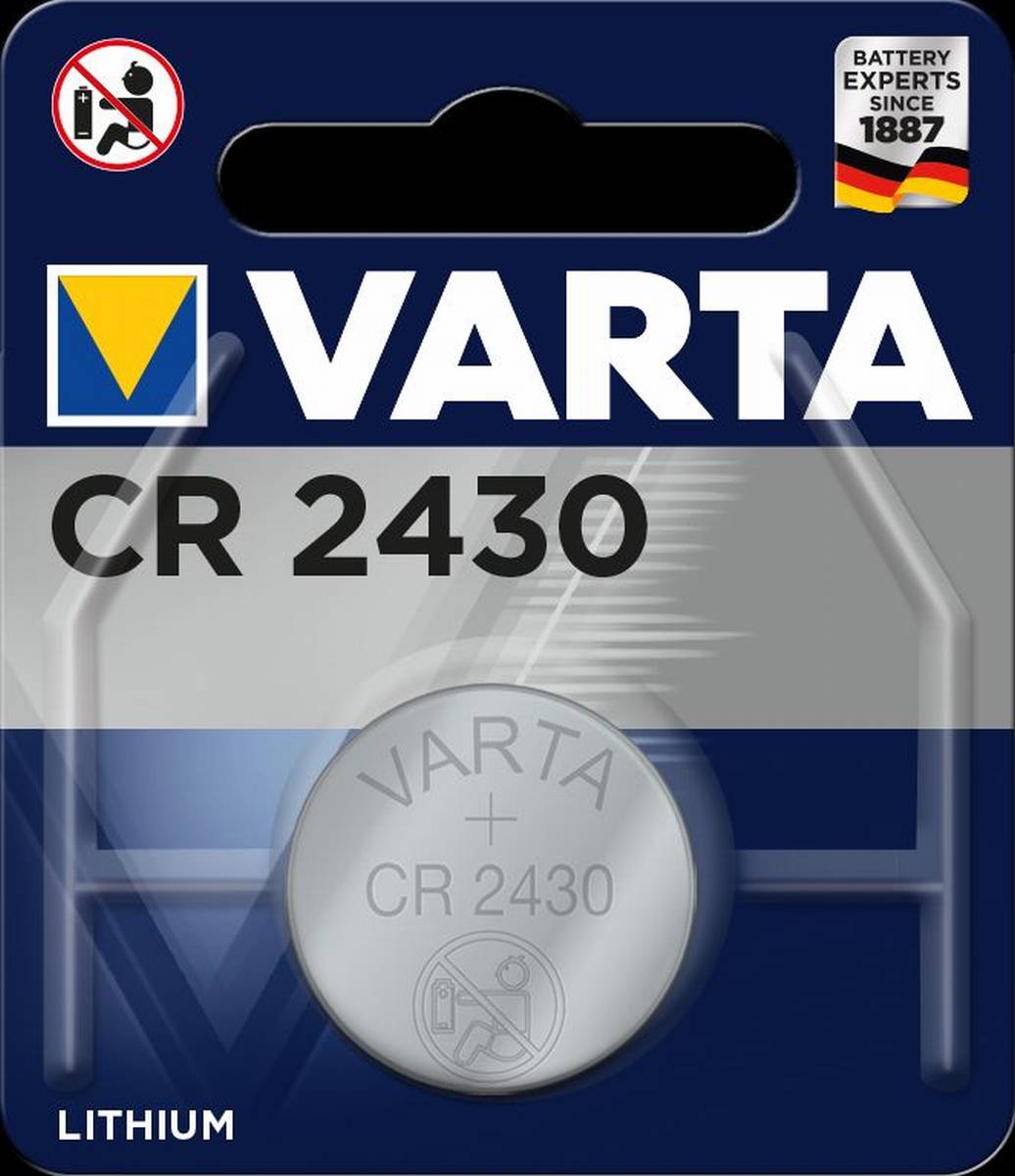 Varta Electronics CR2430 Lithium Button Cell 3V (Blister da 1) UN3090 - SV188