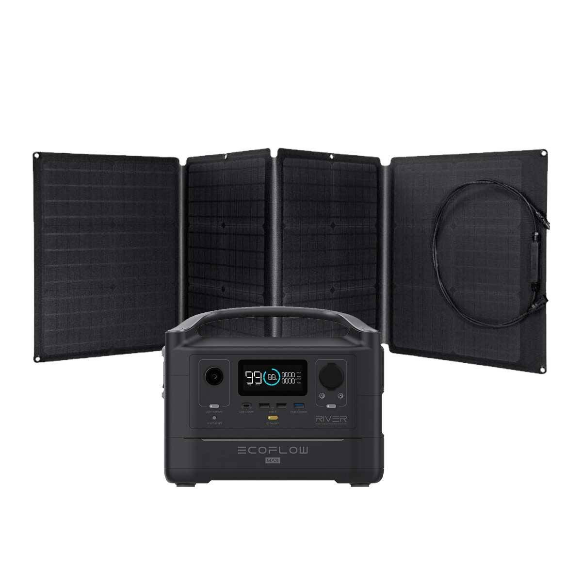 Kit EcoFlow River Max Centrale elettrica portatile 576Wh e pannello solare 160W