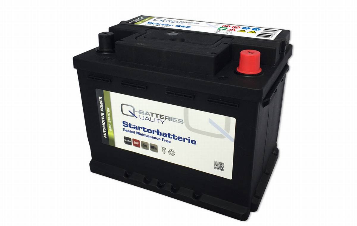 Q-Batteries Batteria auto Q62 12V 62Ah 510A, senza manutenzione