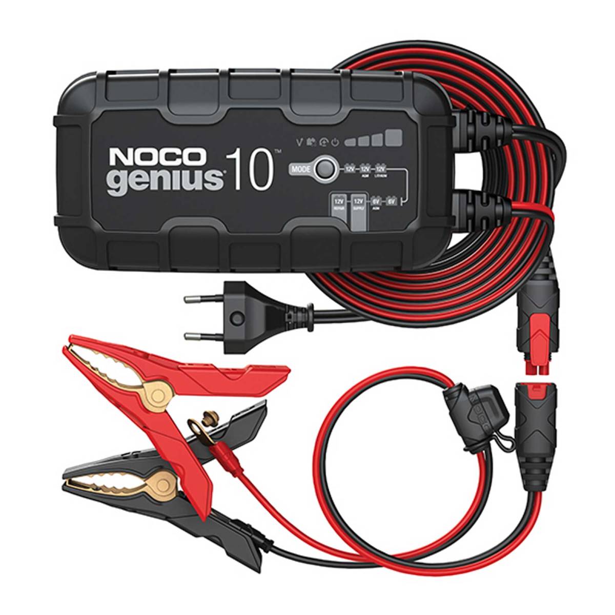 Noco Genius Caricatore multifunzionale GENIUS10 EU 6V 12V 10A per batterie al piombo e al litio fino a 230Ah
