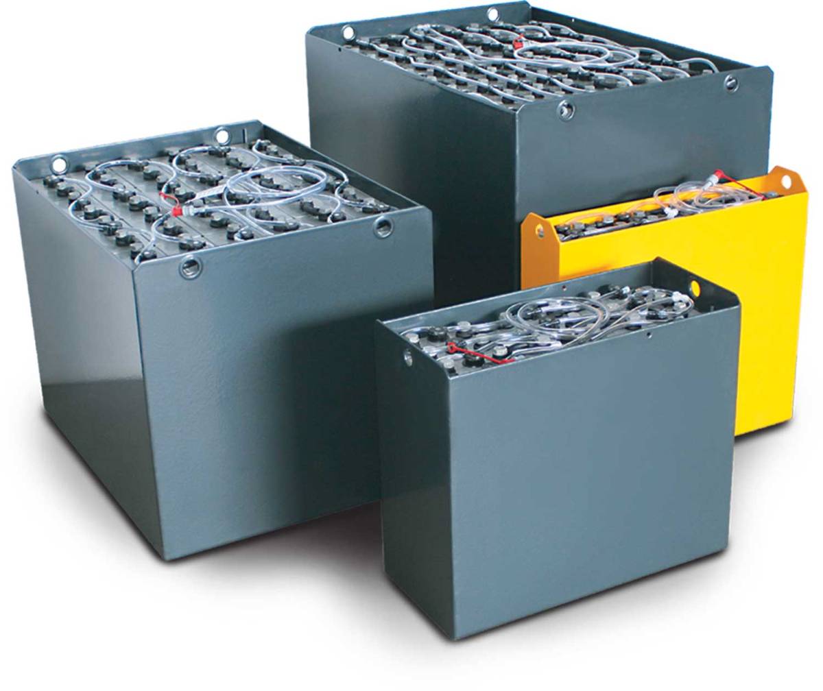 Q-Batterie 48V Batteria per carrelli elevatori 8 PzS 1240 Ah DIN B (1032 x 800 x 784mm L/W/H) Trough 57017099