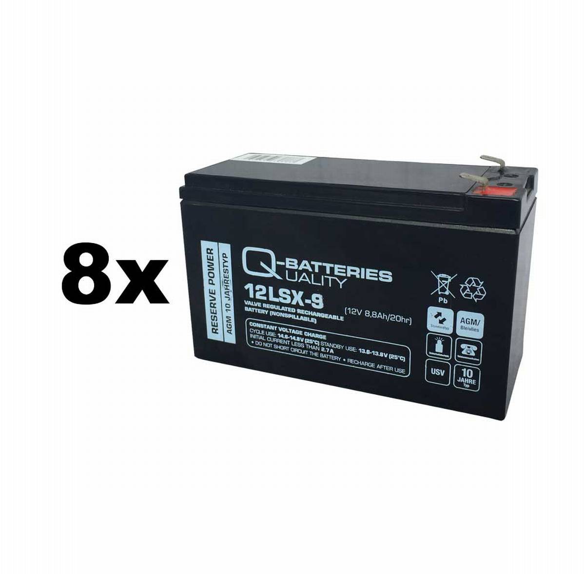 Batteria di ricambio per il sistema UPS Eaton Powerware 12V 9Ah (set di 8)