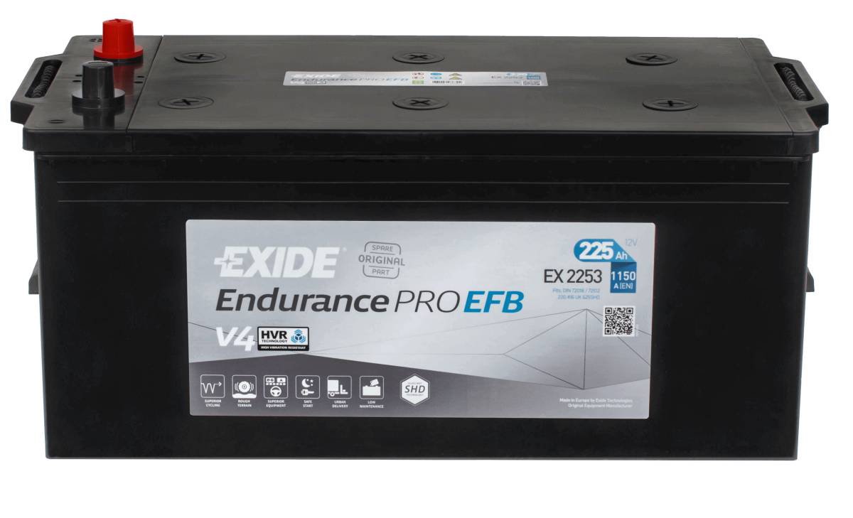 Exide EX2253 Endurance PRO EFB 12V 225Ah 1100A Truck Battery