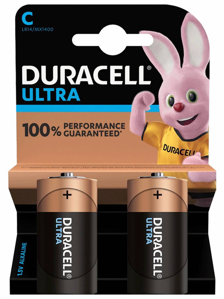 Duracell ULTRA LR14 Baby C Battery MX 1400 (Blister di 2)