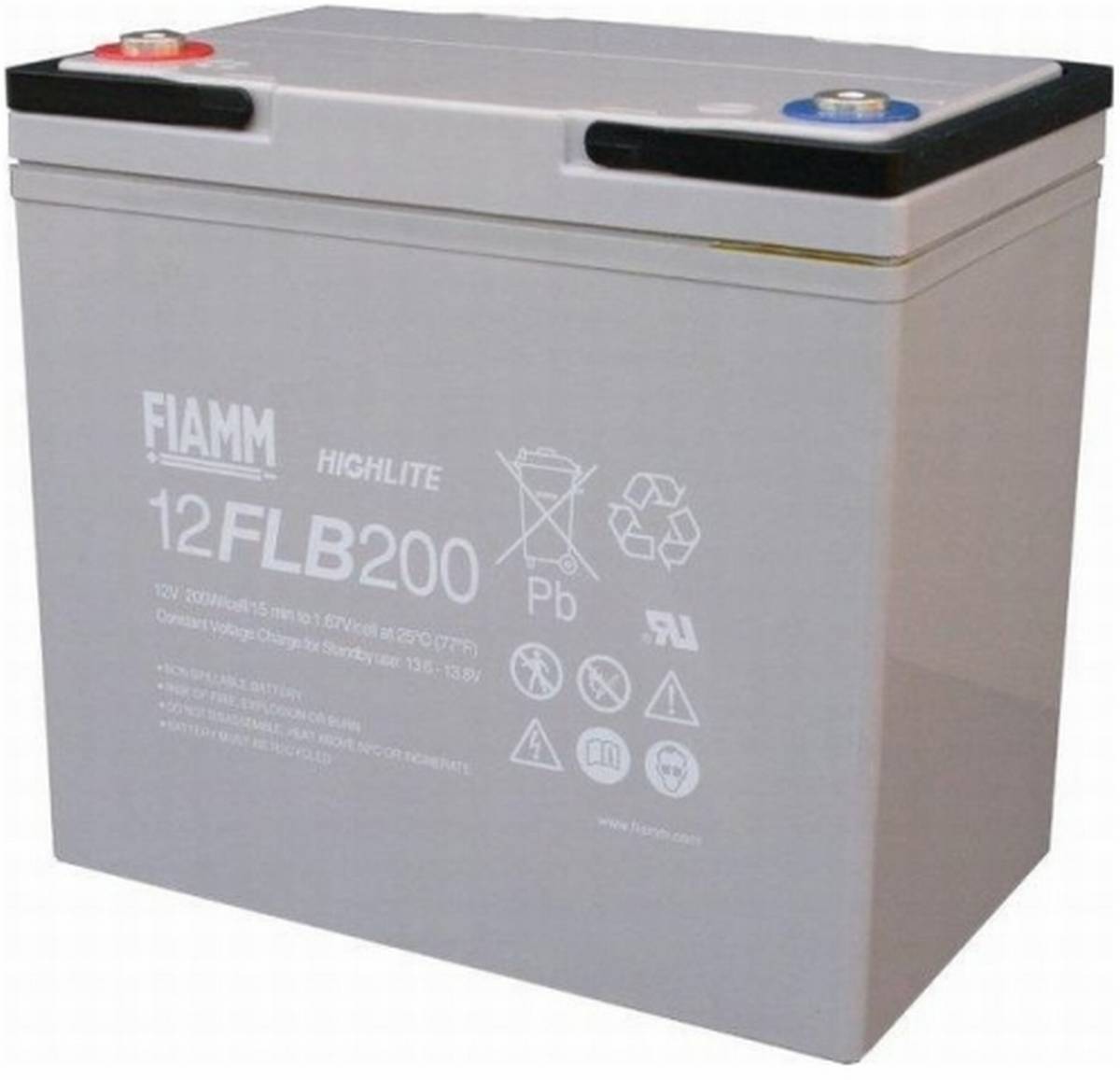 Batteria Fiamm HighLite 12FLB200P 12V 55Ah AGM al piombo 10-12 anni