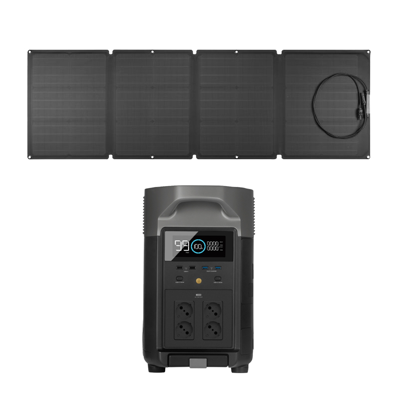 Kit EcoFlow DELTA Pro Portable Power Station 220-240V 3600Wh con pannello solare 400W