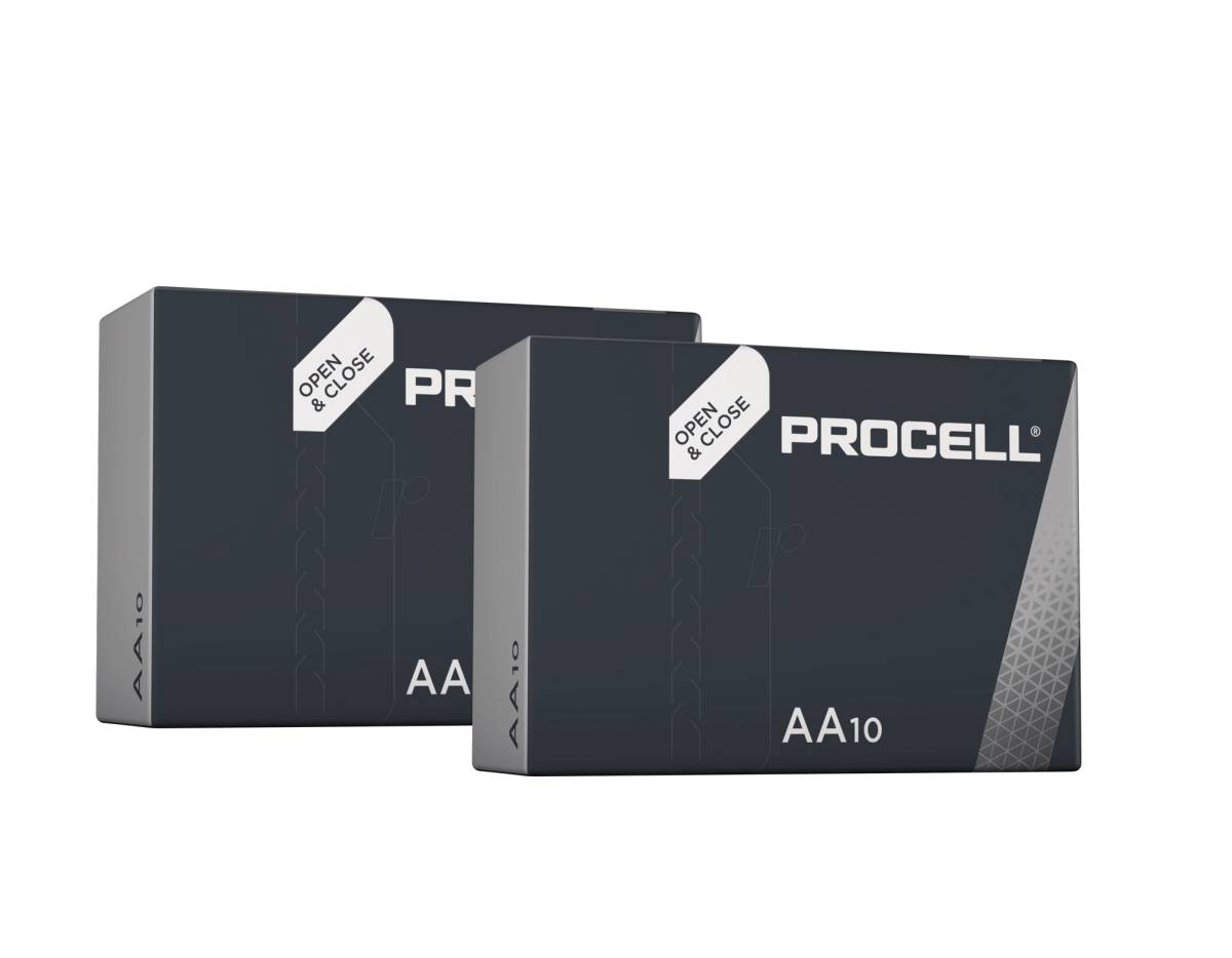 Duracell Procell Alkaline LR6 Mignon AA Batteria MN 1500 1.5V 20 pezzi (scatola)