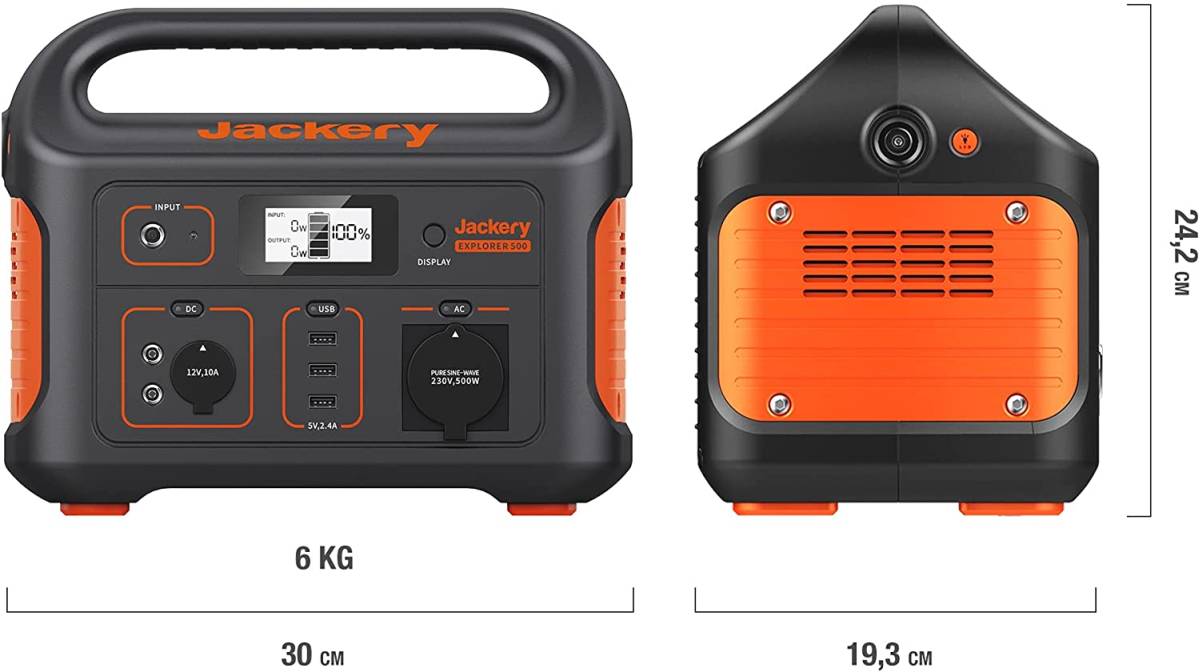 Jackery Explorer 500 generatore di corrente portatile 500W 518Wh 