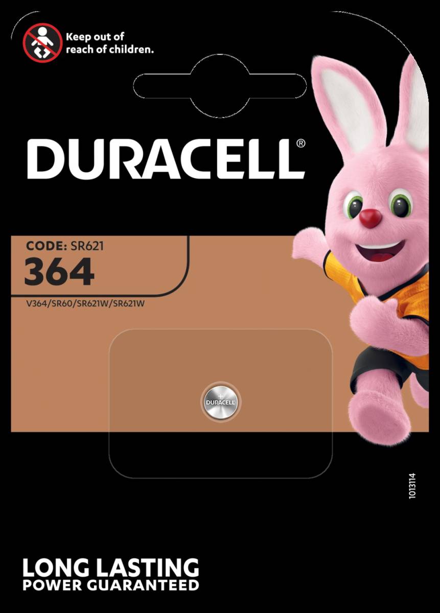Duracell D 364 SR60 Watch Button Cell ossido d'argento 20mAh 1.55V (Blister da 1)