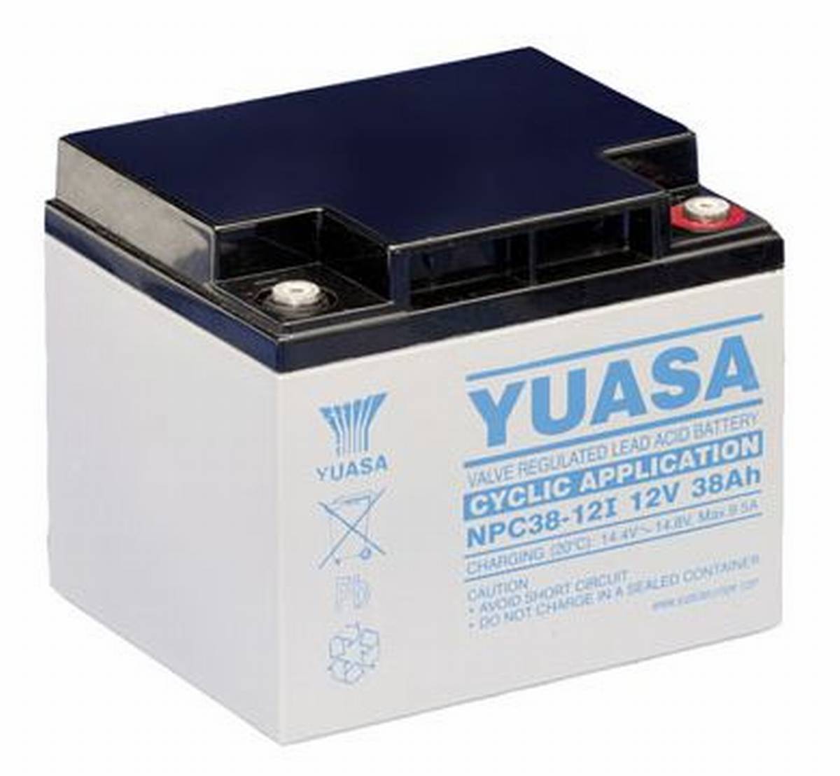 Yuasa NPC38-12I 38Ah 12V Lead Battery Cycle Type