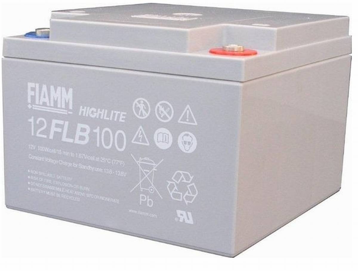 Batteria Fiamm HighLite 12FLB100P 12V 26Ah AGM al piombo 10-12 anni