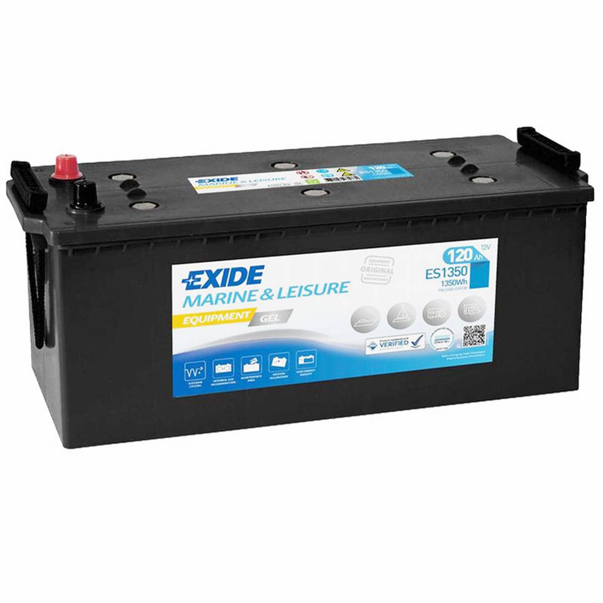 Batteria di alimentazione Exide ES1350 Equipment Gel 12V 120Ah G120
