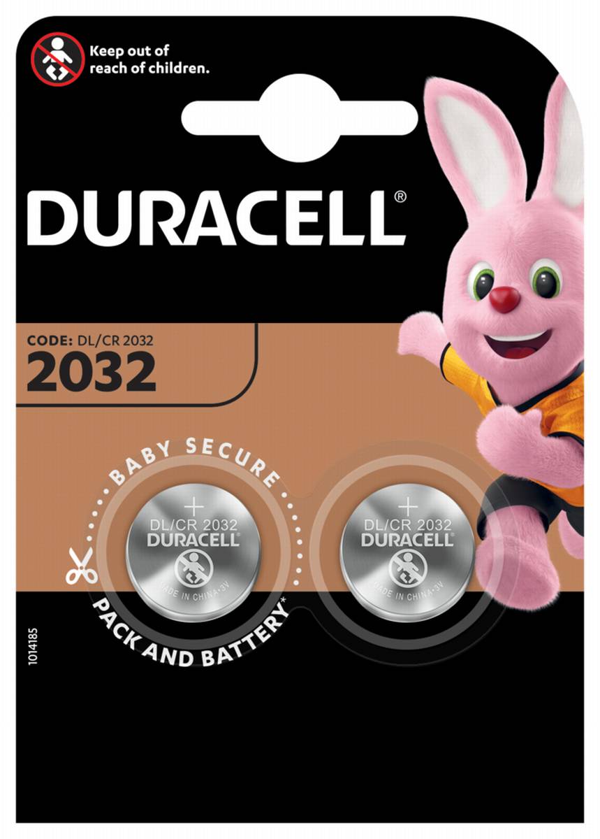 Duracell Lithium CR2032 Button Cell (Blister di 2)