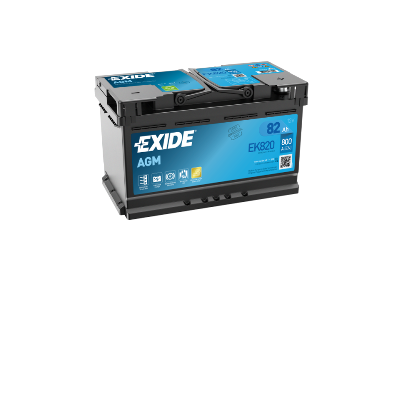 Exide EK820 AGM 12V 80Ah 800A batteria auto