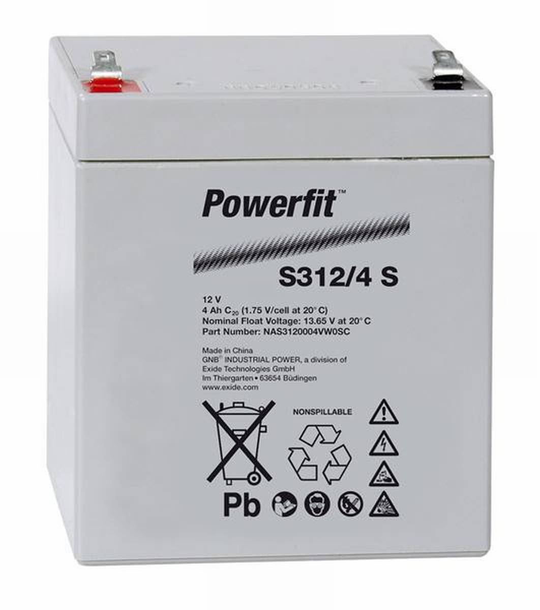 Exide Powerfit S312/4 S 12V 4Ah batteria al piombo a secco AGM