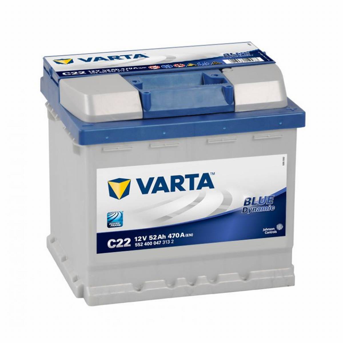 VARTA C22 Blue Dynamic 12V 52Ah 470A Batteria auto 552 400 047