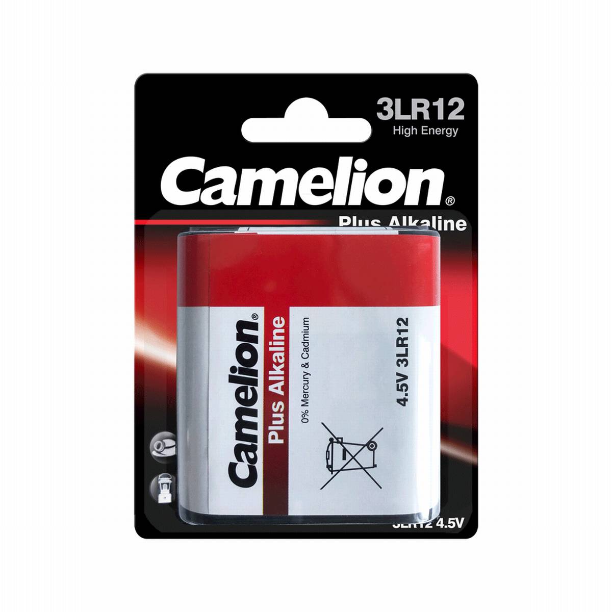 Camelion PLUS 3LR12 MN1203 4.5Volt Block Alkaline Battery (Blister di 1)