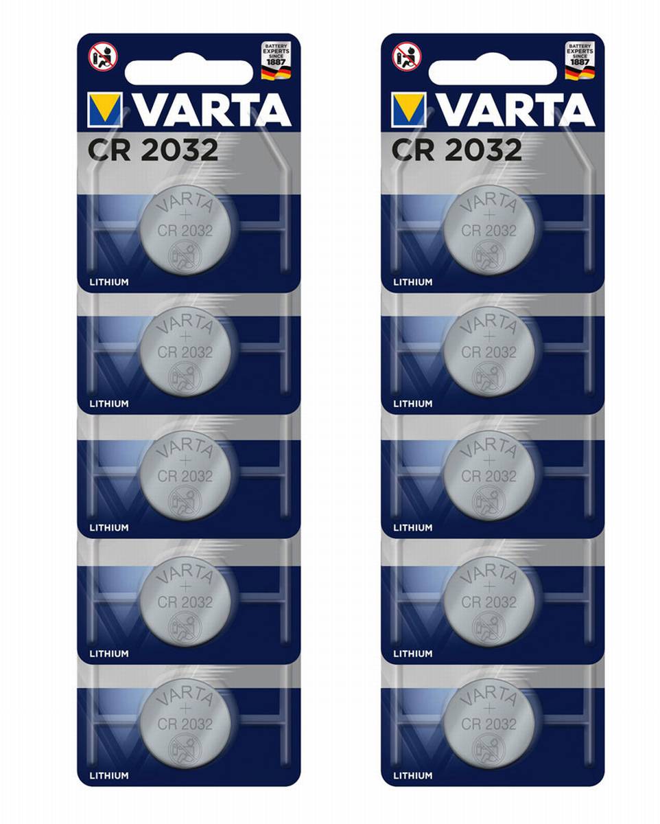 Varta Electronics CR2032 Lithium Button Cell 10 Pack