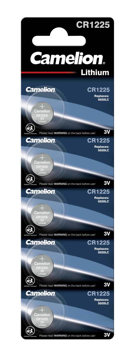 Camelion CR1225 pile a bottone al litio (blister da 5) UN 3090 - SV188