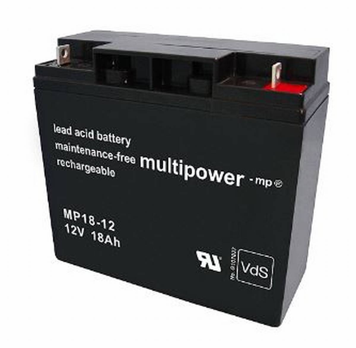 Multipower MP18-12 12V 18Ah batteria al piombo AGM con approvazione VdS