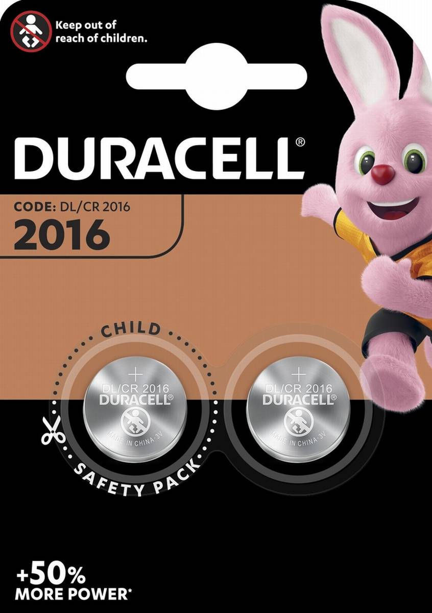 Duracell Lithium CR2016 Button Cell (blister di 2)
