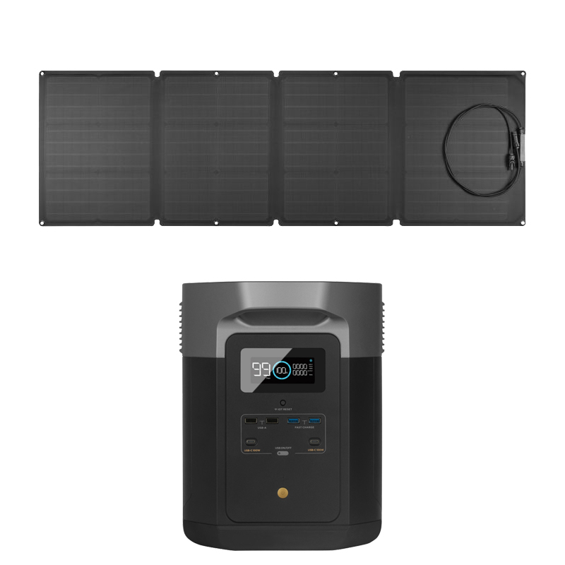 Kit EcoFlow Delta Max 2000 2016Wh con pannello solare 400W