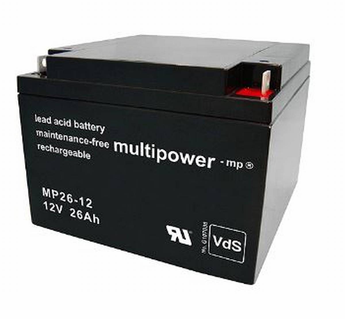 Multipower MP26-12 12V 26Ah batteria al piombo AGM con approvazione VdS