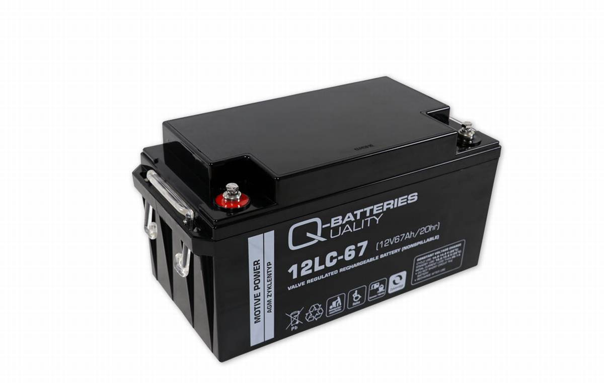Q-Batterie 12LC-67 12V 67Ah batteria al piombo tipo AGM - Deep Cycle
