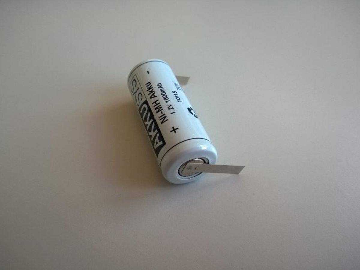 Batteria di ricambio per spazzolino elettrico 1.2V 1800mAh NiMH U etichetta di saldatura