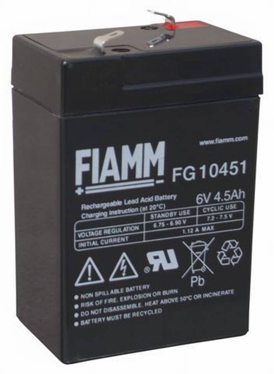 Fiamm FG10451 6V 4,5Ah batteria al piombo AGM