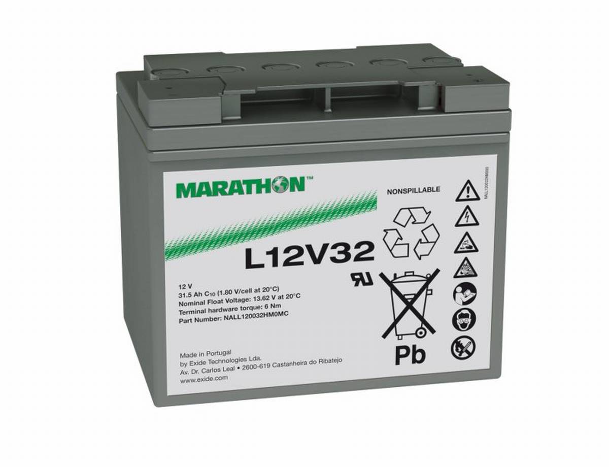 Batteria al piombo Exide Marathon L12V32 12V 31,5Ah AGM