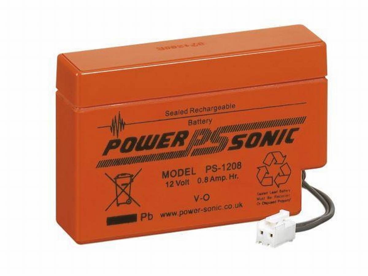 Powersonic PS-1208 JST 12V 0,8Ah Batteria al piombo AGM con connettore JST