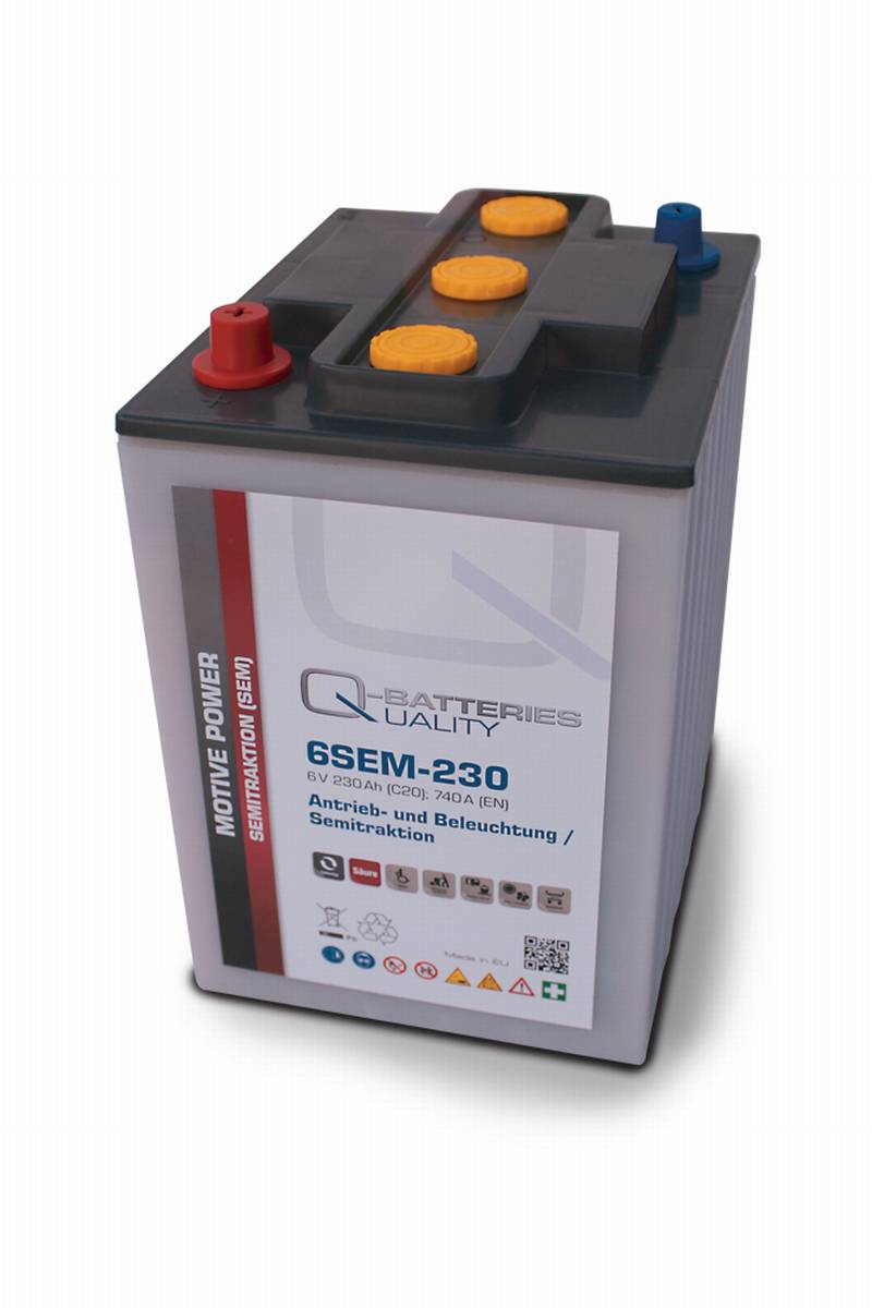 Q-Batteries 6SEM-230 6V 230Ah Batteria semi-trazione