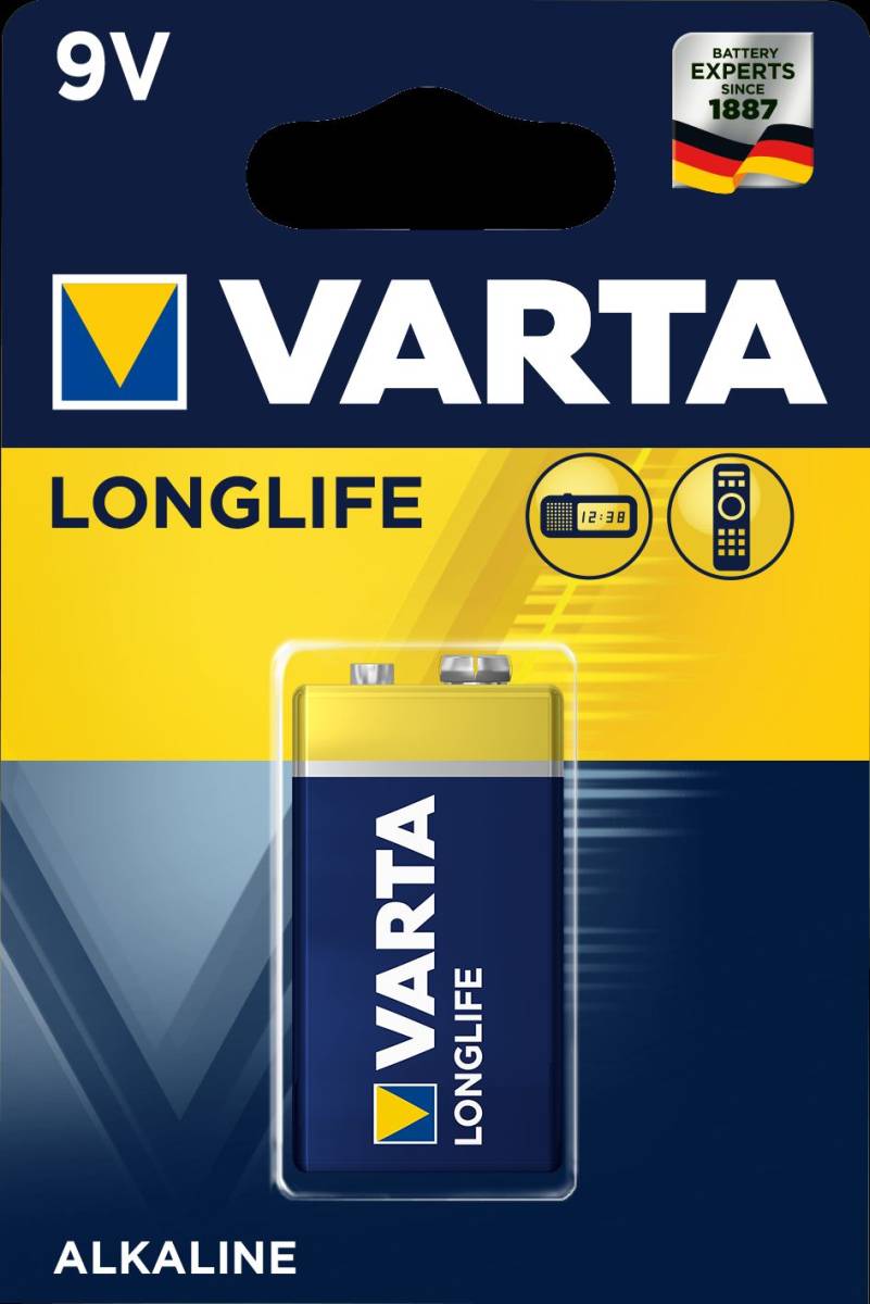 Varta Longlife 9V Block Battery 4122 (1 blister)