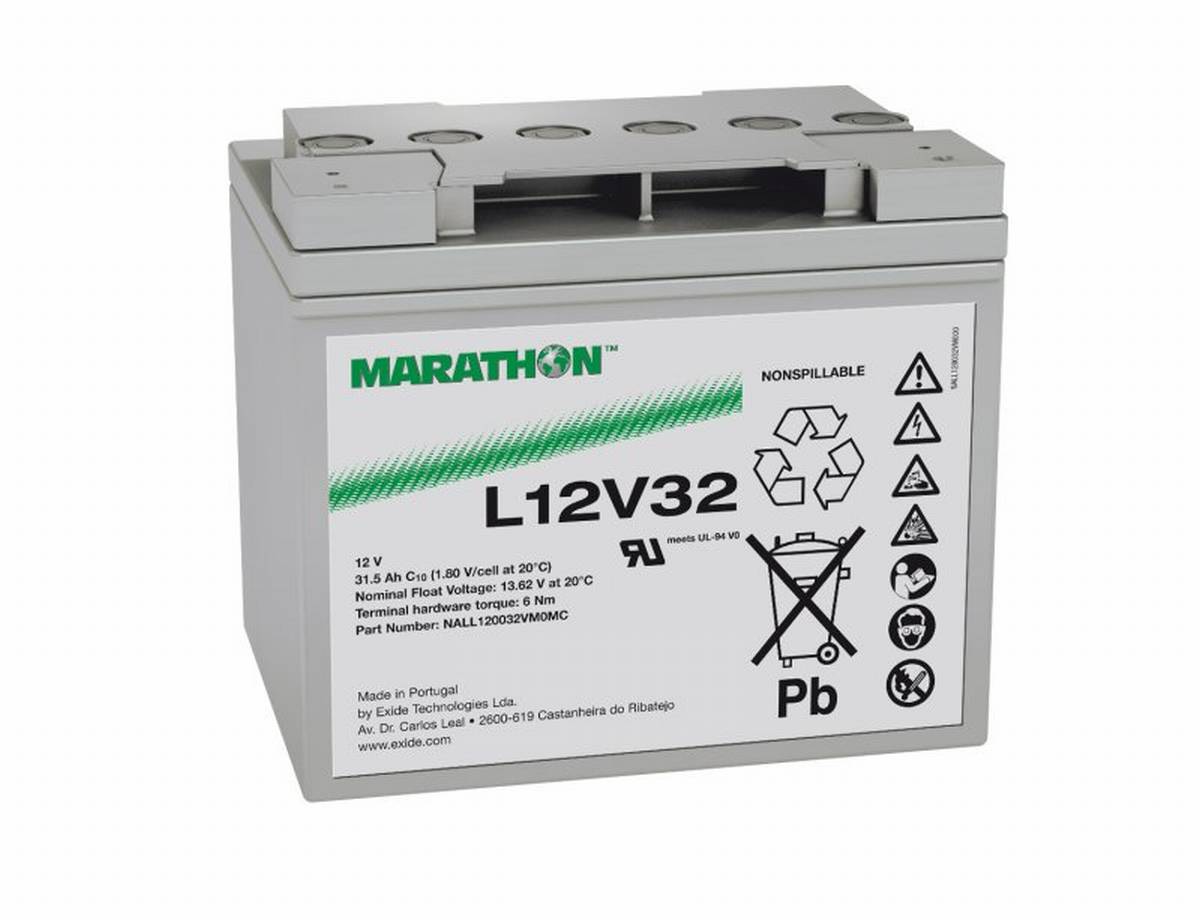 Batteria al piombo Exide Marathon UL12V32 12V 31,5Ah AGM