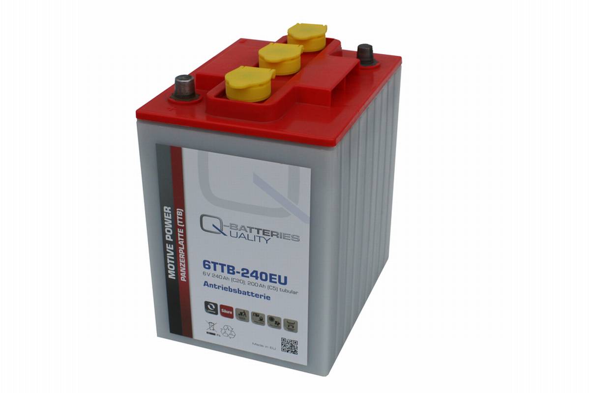 Q-Batteries 6TTB-240EU 6V 240Ah (C20) batteria a blocco chiuso, piastra tubolare positiva
