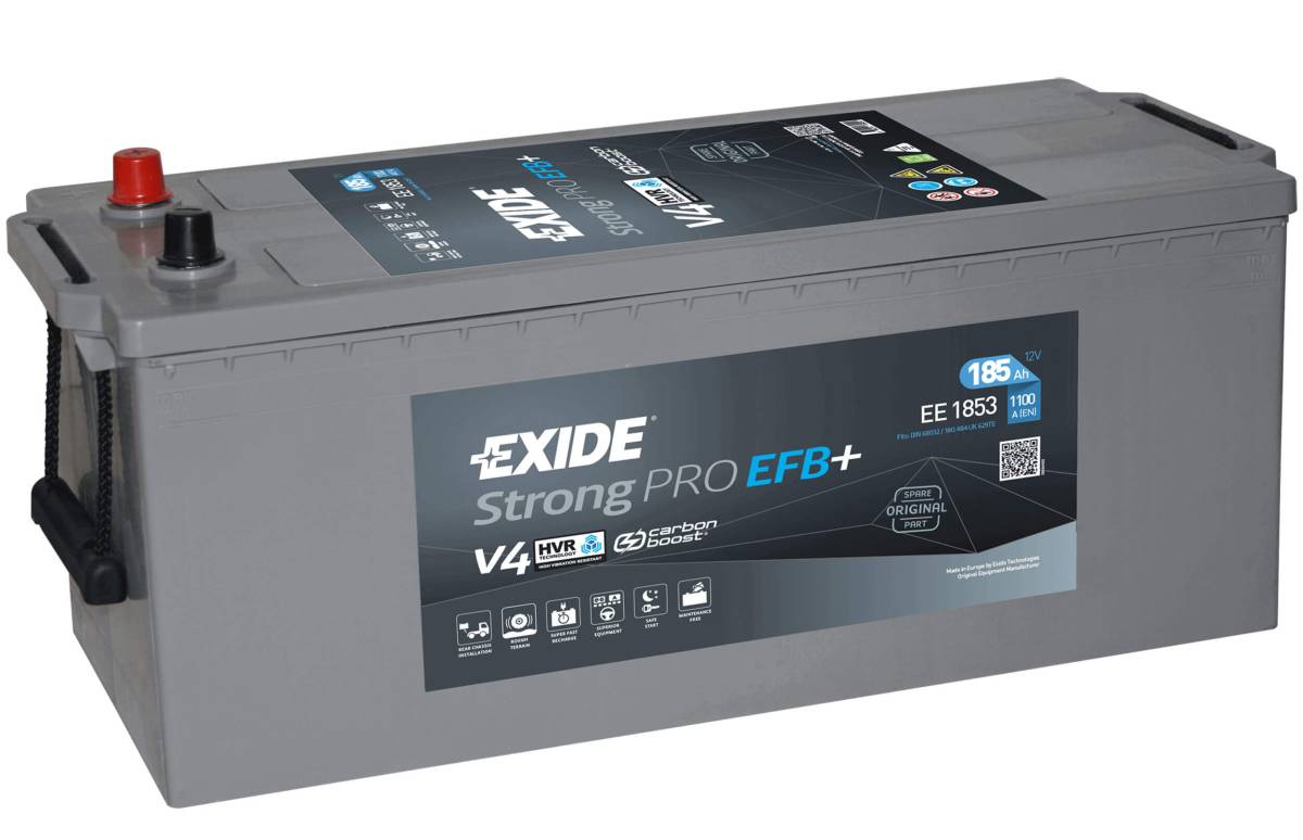 Exide EE1853 StrongPRO EFB+ 12V 185Ah 1100A Truck Battery