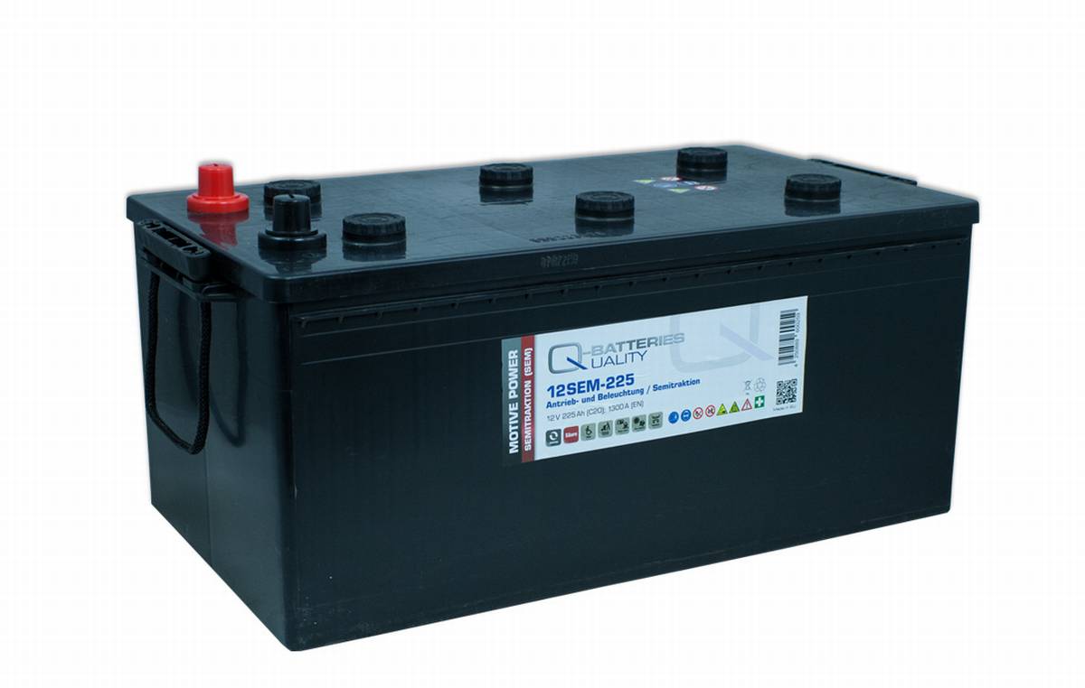 Q-Batteries 12SEM-225 12V 225Ah Batteria Semi-Trazione