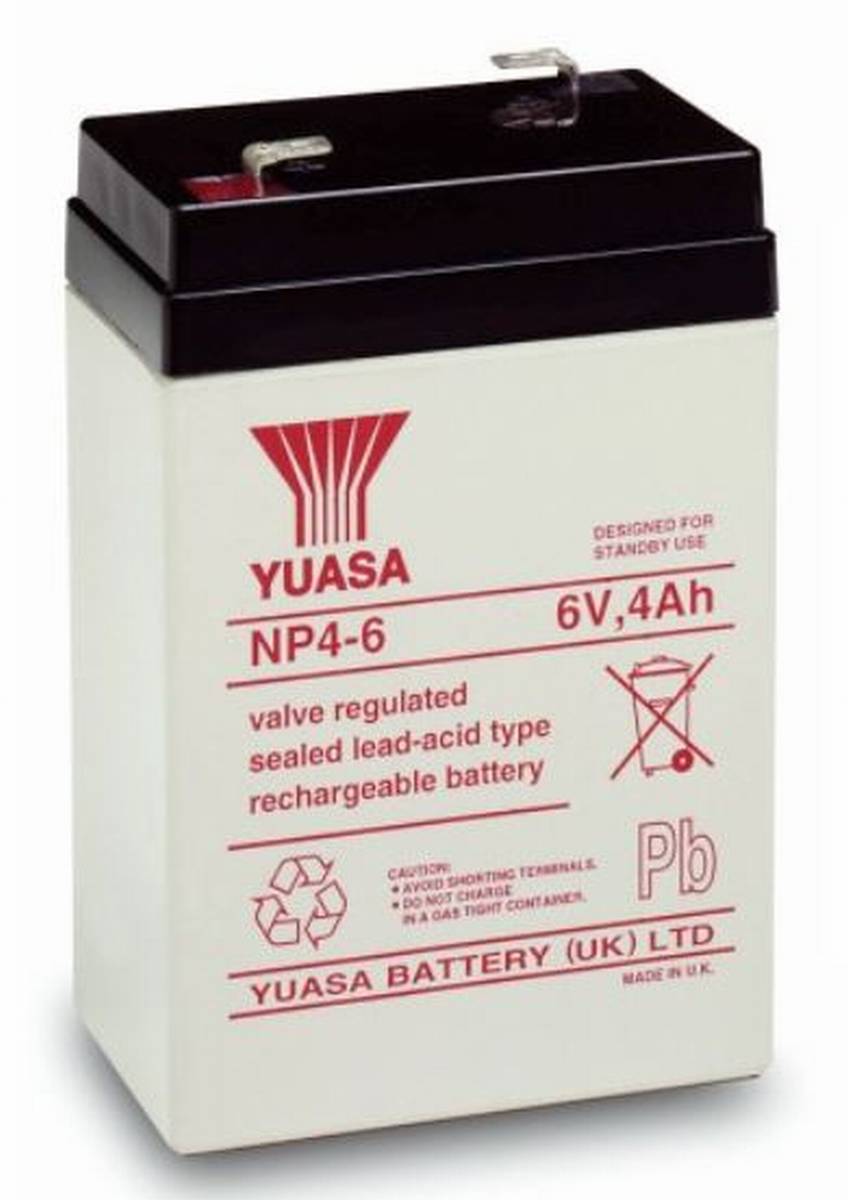 Yuasa NP4-6 4Ah 6V batteria al piombo / AGM