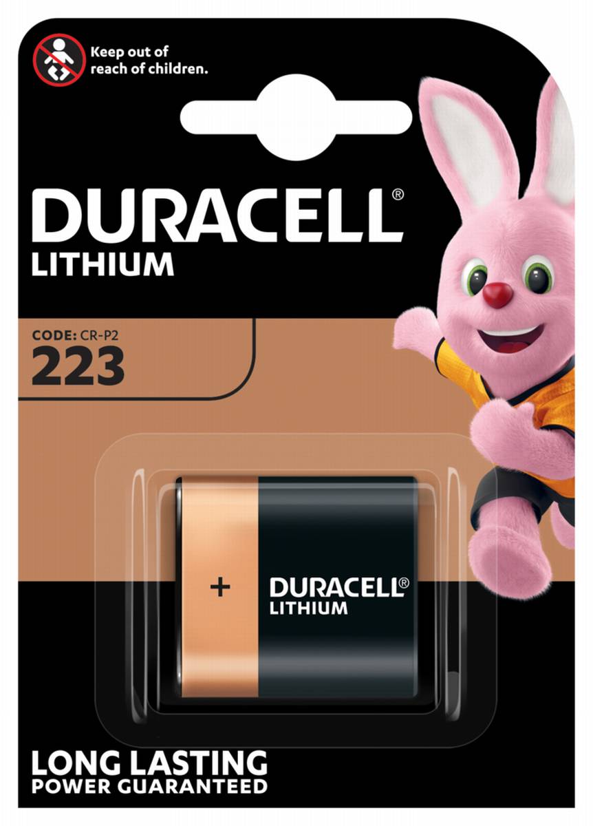 Duracell Lithium DL 223 CR-P2 / 6 Volt batteria al litio per foto (blister da 1) UN3090 - SV188